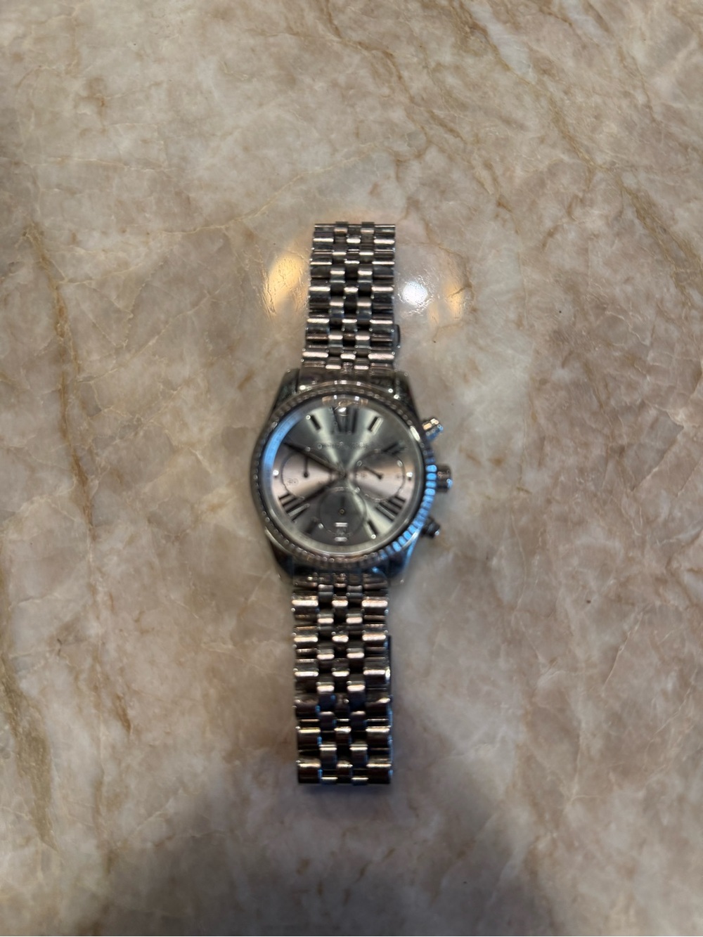 Michael Kors Silver-Tone Women's Chronograph Watch